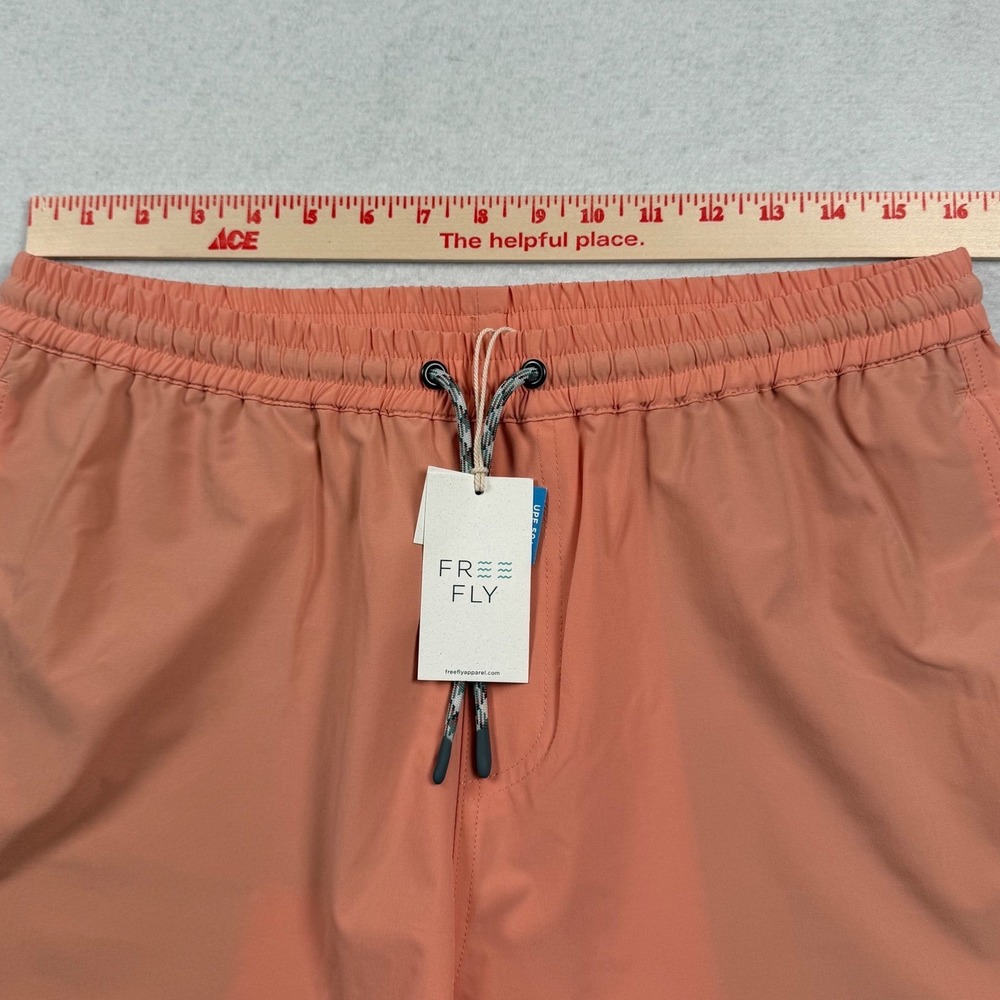 Free Fly‎ Andros Trunk Mens Large Orange Dusk Stretch Fishing Swim Shorts New - Picture 2 of 8